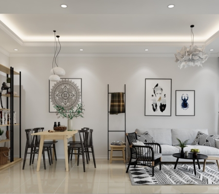 Hoàn thiệt nội thất căn hộ Riverside Quận 7