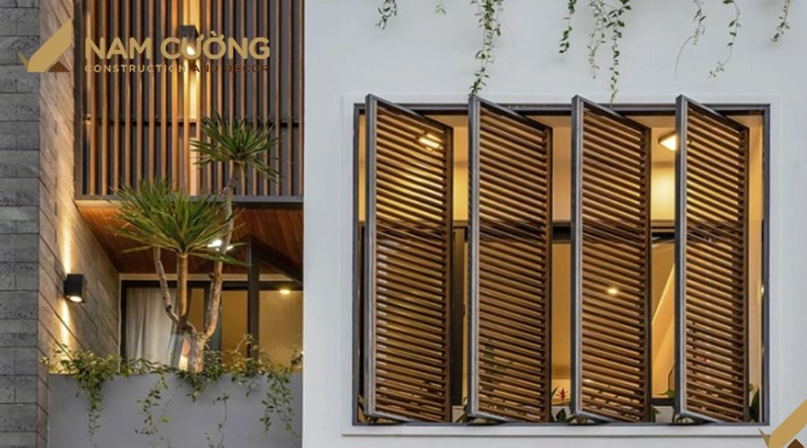 Hệ thống lam chắn nắng mặt tiền nhà hiện đại