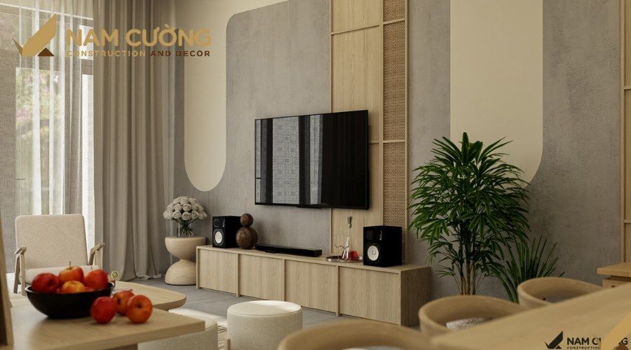 Nam Cường thiết kế thi công nội thất phong cách Japandi tại TP.HCM